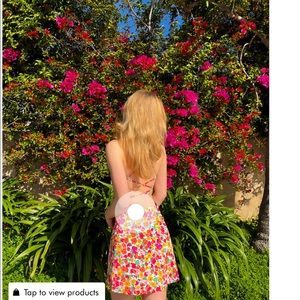 Celena mini dress rainbow floral nwt size 6